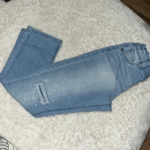 Girls jeans with beads on the knees super cute!